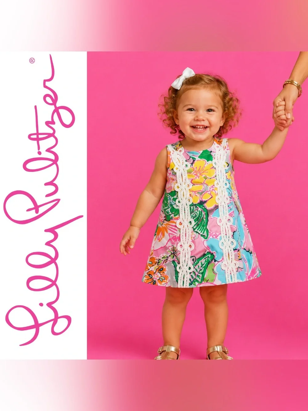 Lilly Pulitzer x Target Nosey Posey Toddler Girls Floral Shift Dress, 12 m, EUC!